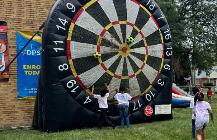  Large Tire Game at Pre School Celebration